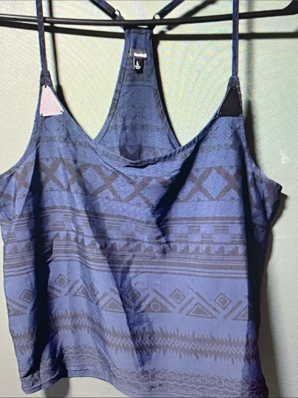 Hurley Blue Geometric Racerback Cami